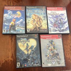 Final Fantasy And Kingdom Hearts 1 And 2 Ps2 Games