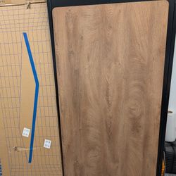 FlexiSpot 63x31 Rustic Oak Chipboard Desktop, Never Used