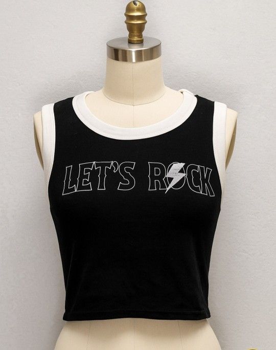 Let's Rock Cropped Tank 