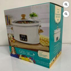 The Pioneer Woman 6 Qt Digital Slow Cooker with Locking Lid, Linen Speckle