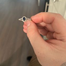 Sapphire/Diamond Engagement Ring