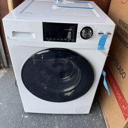 GE 2.4 cu. ft. Compact White 120-Volt Ventless Electric All-in-One Washer Dryer Combo