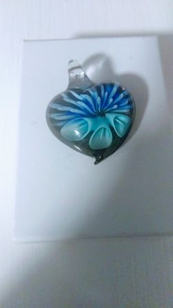 Hand blown glass pendant