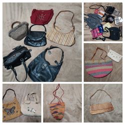 Coach Purse Handbag Lot Fossil Candies Bath & Body Works Sak
