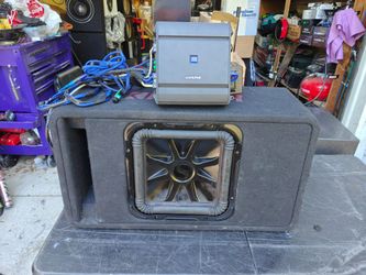 Kicker 12" L7 square sub with alpine amp and wiring