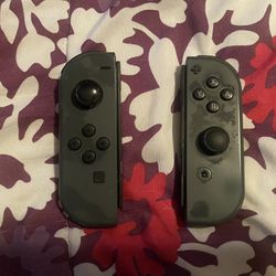 Set Of Black Nintendo Switch Joy Cons (Nintendo Switch)