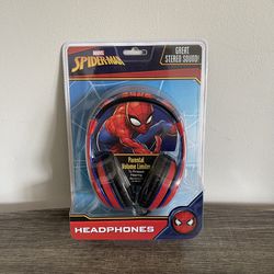 Spider Man Kids Headphones Parental Volume Limited Wired