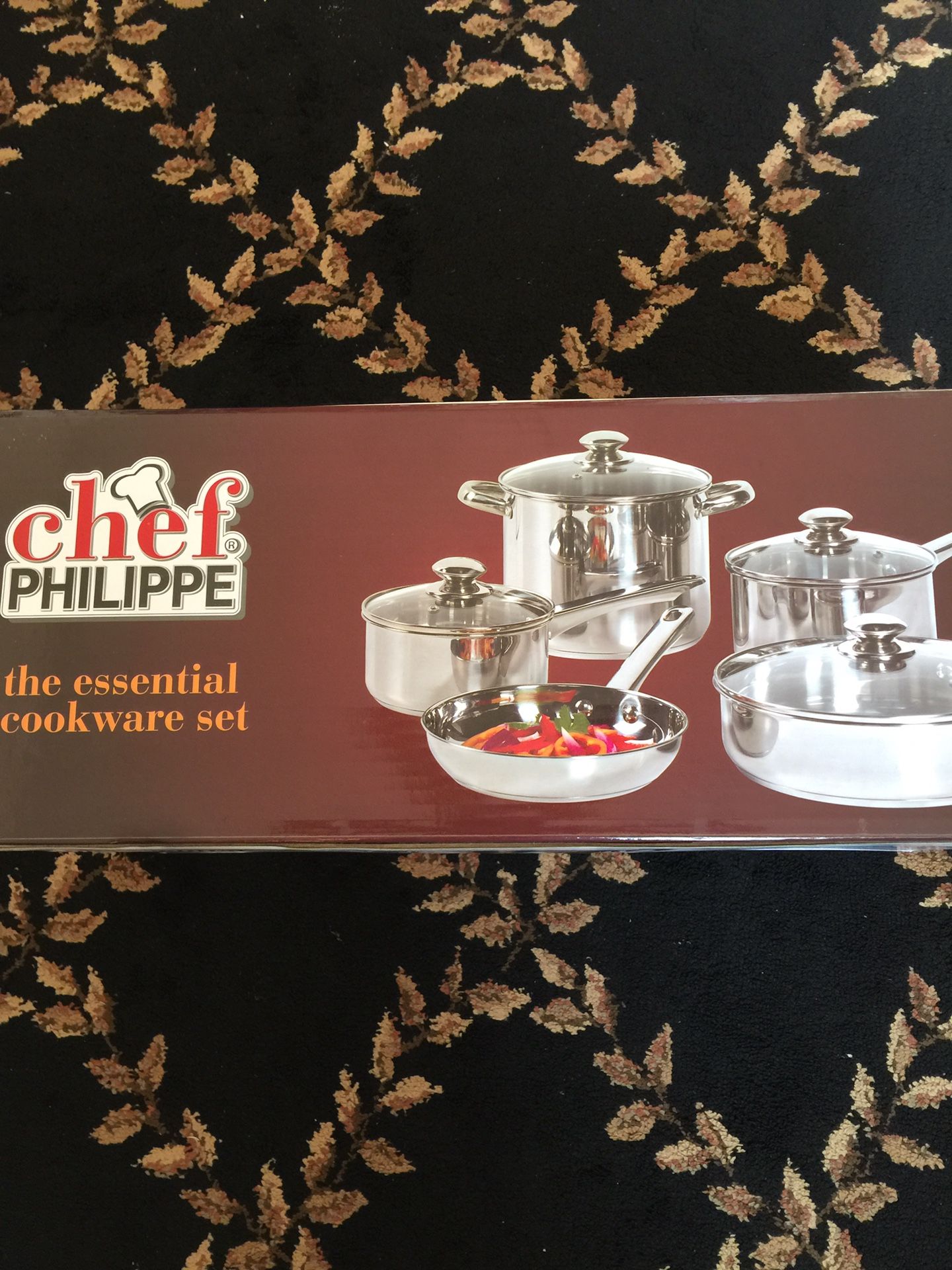 Chef Philippe 9 Piece Stainless Steel Cookware Set Brand New Never Open Never Use Sealed