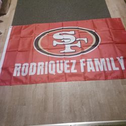 49ers Rodriguez Family Flags 