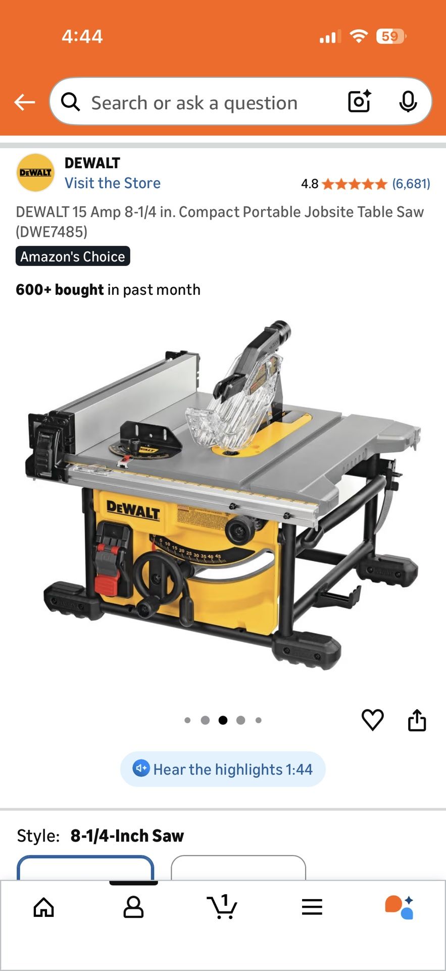 Dewalt Table Saw