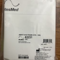 ResMed AirFit N10 Frame System Small #63231 NEW Sealed 