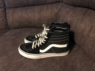 Black hightop vans size 10