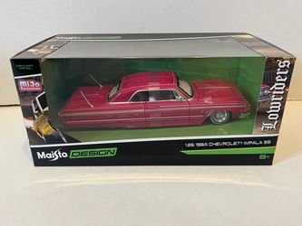 Maisto Mijo 1964 Chevy Impala SS Pink Lowrider 1/24 Model Car