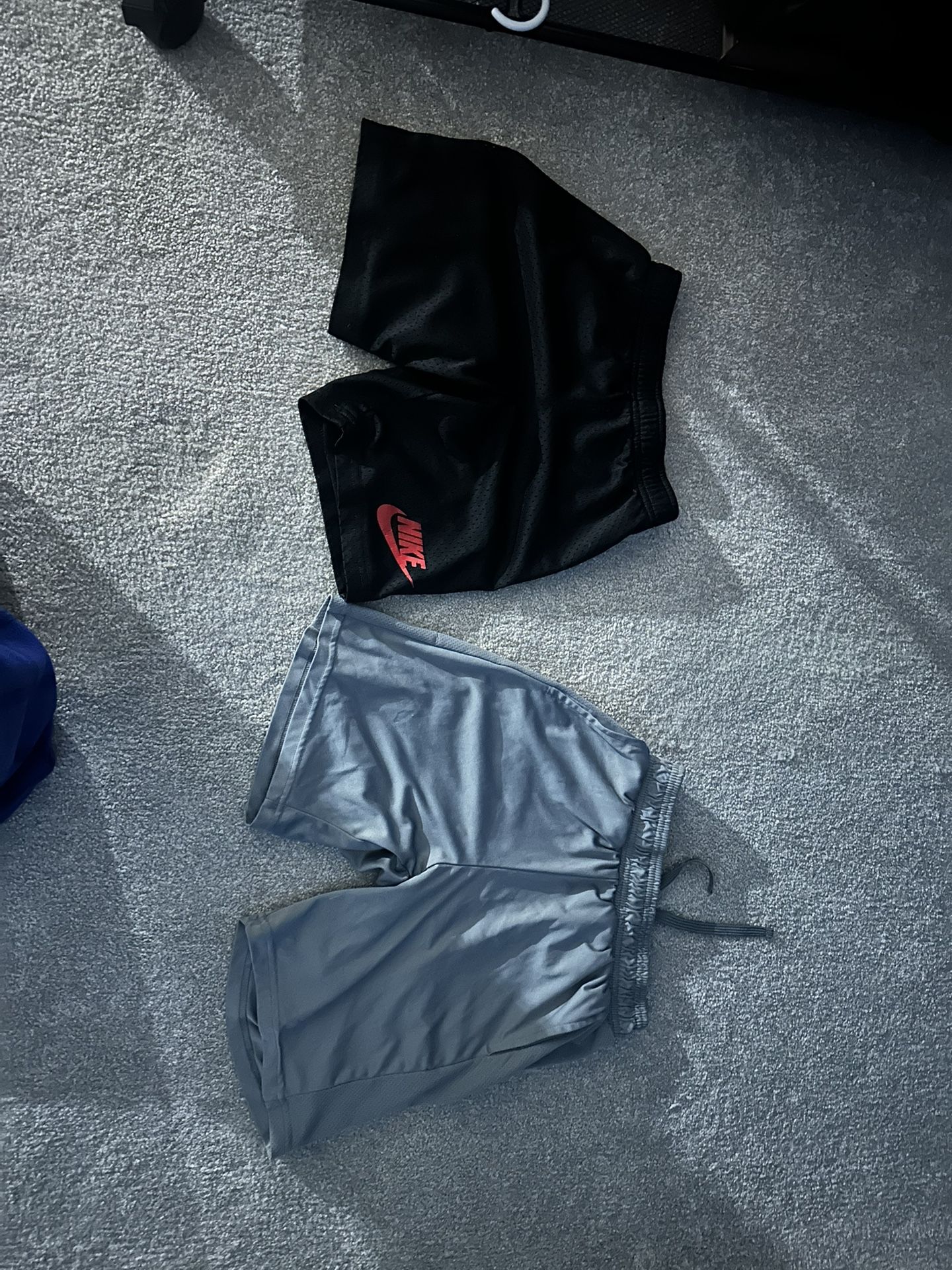 Two Nike Shorts Black And Grey