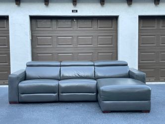 Sectional couch Macys couch real leather power recliner