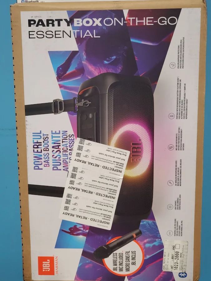 💥 Wireless Party Beast – JBL PartyBox On-The-Go Essential (Brand New) with Mic Now $349! $50 Off + Take It Today for $1 Down