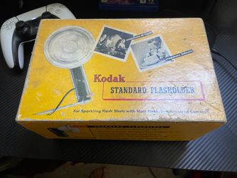 Vintage Kodak Standard Flasholder With Box, classic film camera flash, collectible