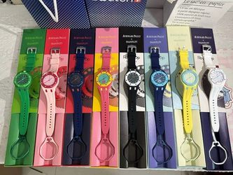 Swatch x AP Royal Pop w/ matching watch band.