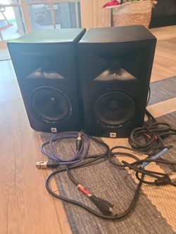 Pair of JBL LSR305 3 Series Linear Spatial Reference Studio Monitors