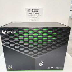 MICROSOFT XBOX SERIES X 1TB GAMING CONSOLE NEW IN BOX $1 DOWN TODAY REST IN PAYMENTS.NO CREDIT CHECK 