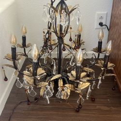 Amber And Leaf Chandelier 