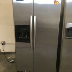 Stainless Steel Whirlpool Side By Side Refrigerator 