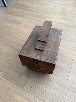 Vintage Wooden shoe shine box