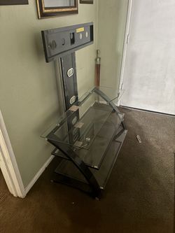 Glass tv stand
