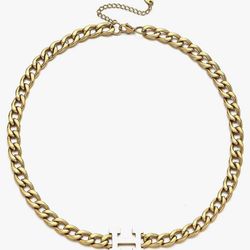 Brand New Alphabet Chubby Gold Chain Choker