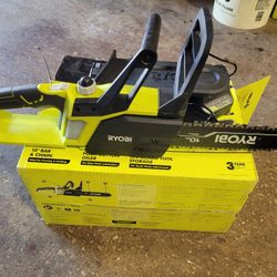 RYOBI ONE+ 18V 10 in. Cordless Battery Chainsaw with 2.0 Ah Battery and Charger