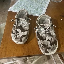 Hey Dude Wally Ripstop Camo Brown Size 10 –  Good Condition – $30