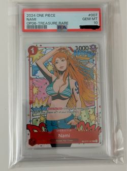 2024 One Piece OP06 EN #007 Nami Treasure Rare PSA 10 GEM MINT