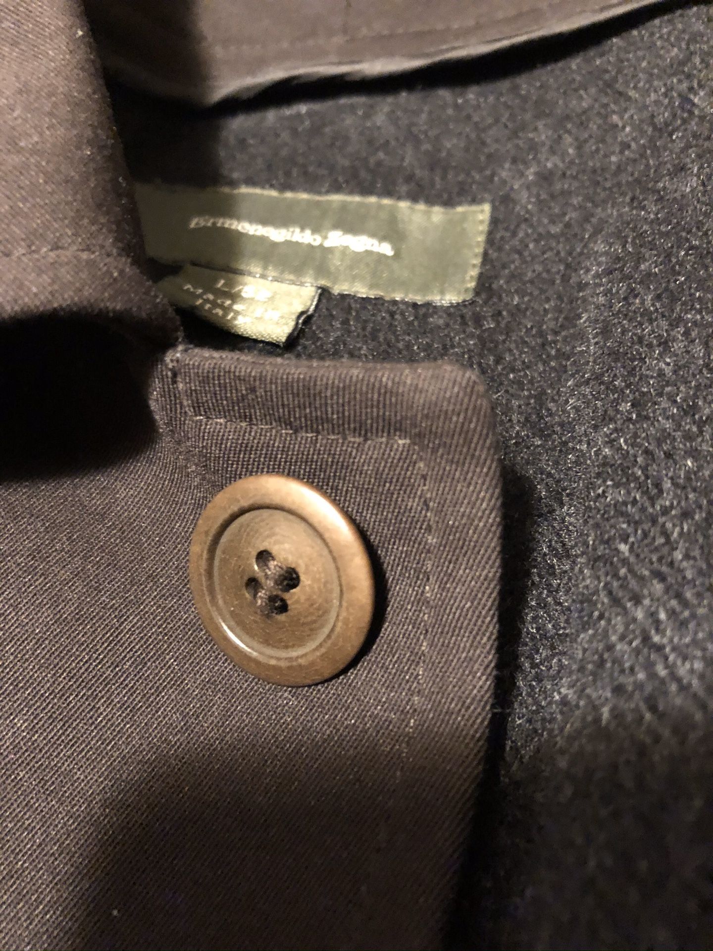 Zegna Cashmere Lined Coat L