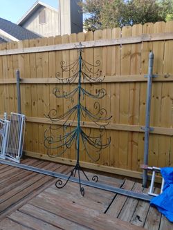 Metal display Christmas tree.