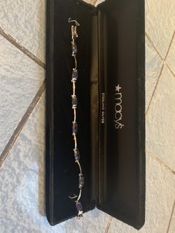 Amethyst sterling silver bracelet