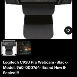 Logitech 1080p Webcam With Privacy Cover 