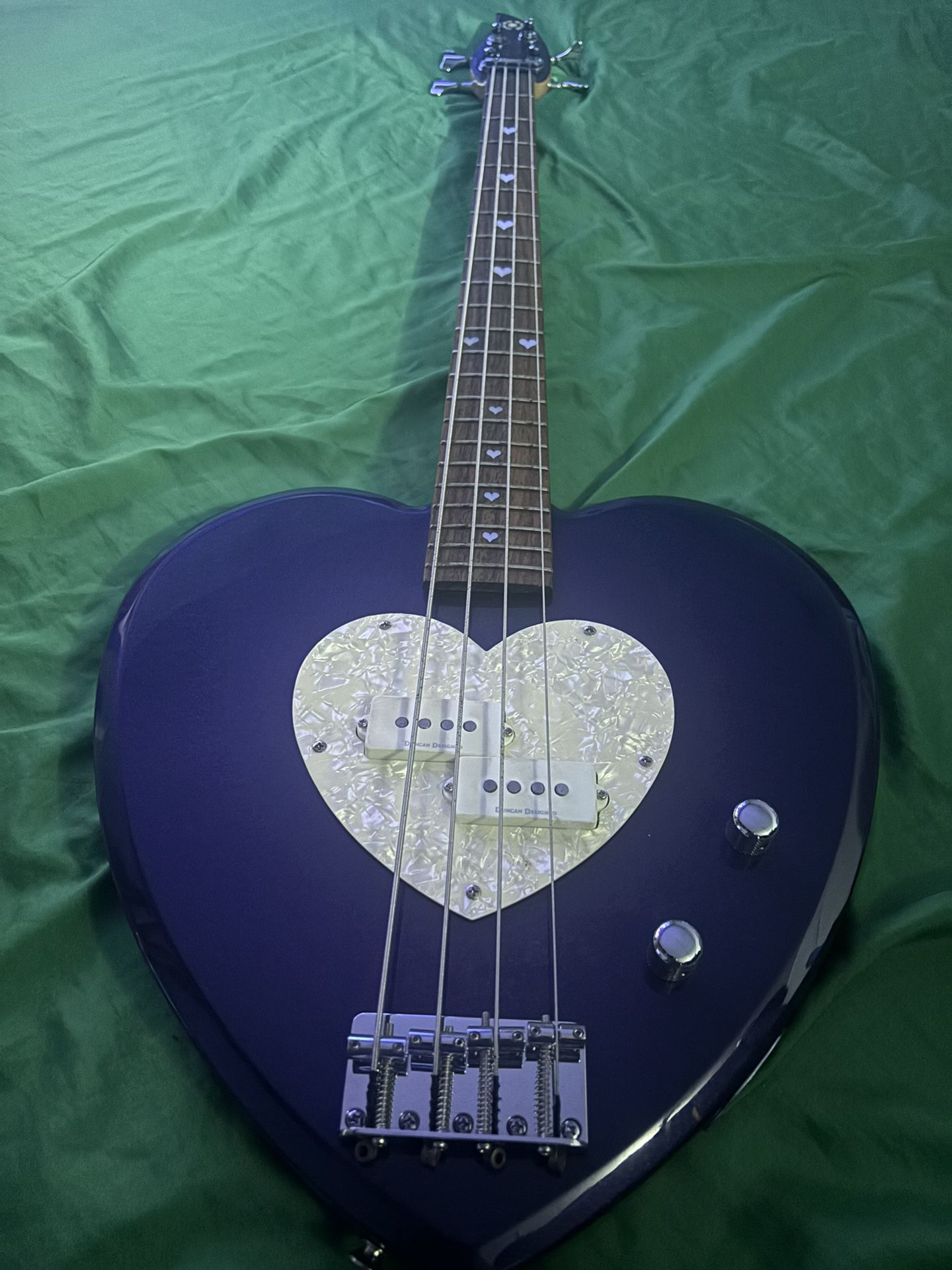 Purple Violet Daisy Rock Artist Series bass guitarby Schecter w/Gigbag