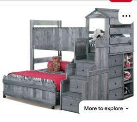 Fort bed full/twin bunk bends