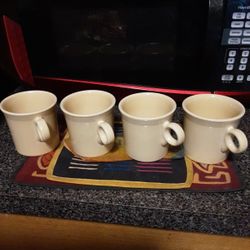 4 Vintage Fiesta Ware Mugs