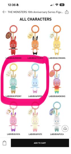 The Monsters Labubu 10th Anniversary Keychain