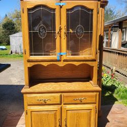 China/ Hutch  Solid Wood And Lighted