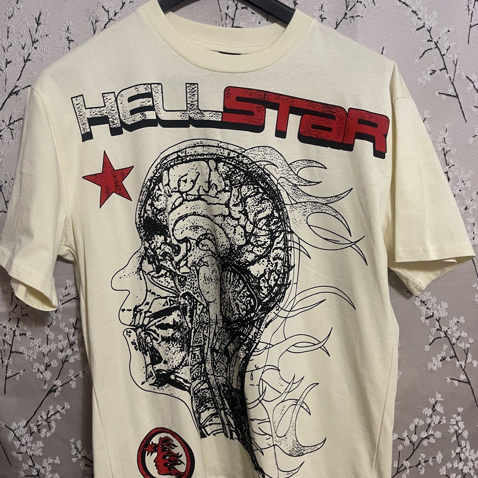 HELLSTAR ヘルスター HUMAN DEVELOPMENT Tシャツ クリーム Hellstar shirt Hellstar Human Development Tee | Depop