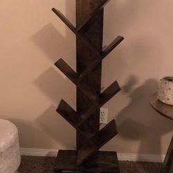 7 Shelf Tree Bookcase with Fabric Drawer