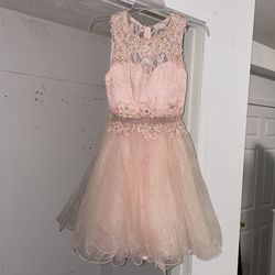 Pink Champagne Formal Dress, Prom/quince/dama  XS-S 