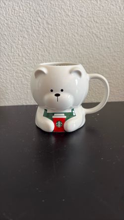 Starbucks Mug Ceramic Christmas Bearista Bear White 12oz