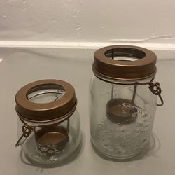 Masón Jar Candle Holders 