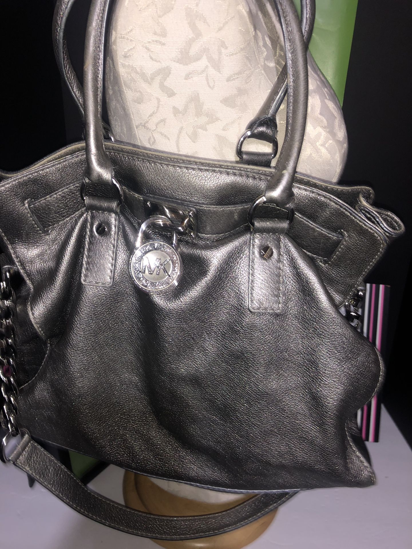 Metallic silver Michael Kors Purse Very Nice