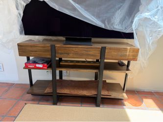 Wood and metal media console