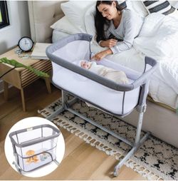 New in box 🎁 Baby bassinet play yard playpen bedside sleeper Nueva em caja cuna corralito combo