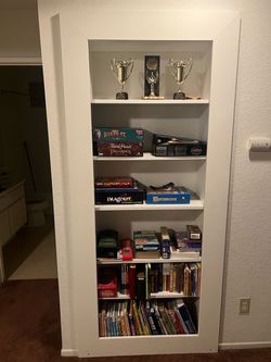 White Modified IKEA Shelf - Turn a door into a SECRET DOOR!